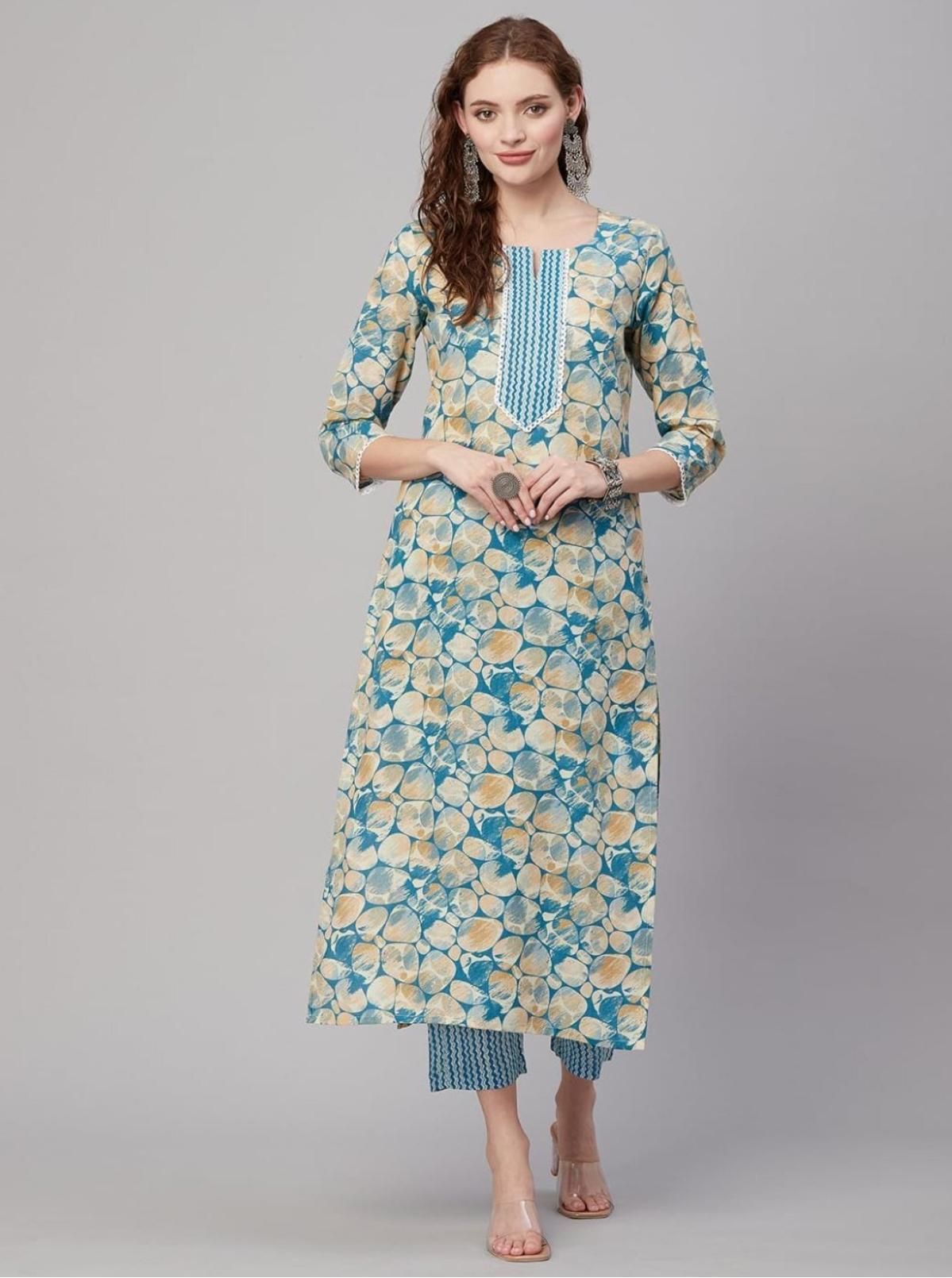 Womans Straight Kurta with Pant Set