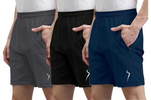 Combo of 3 Mens Cotton Polyester Shorts