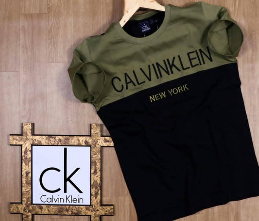 Mens CK round neck tshirt Olive Green