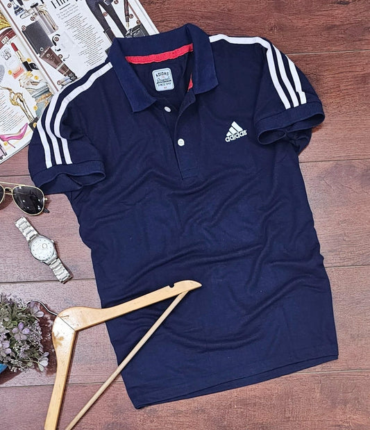 Mens Adidas Blue Polo Tshirt Super Comfortable