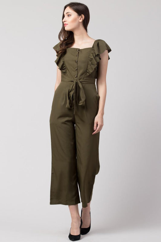 Womans Verve Studio Polyester Solid Jumpsuit