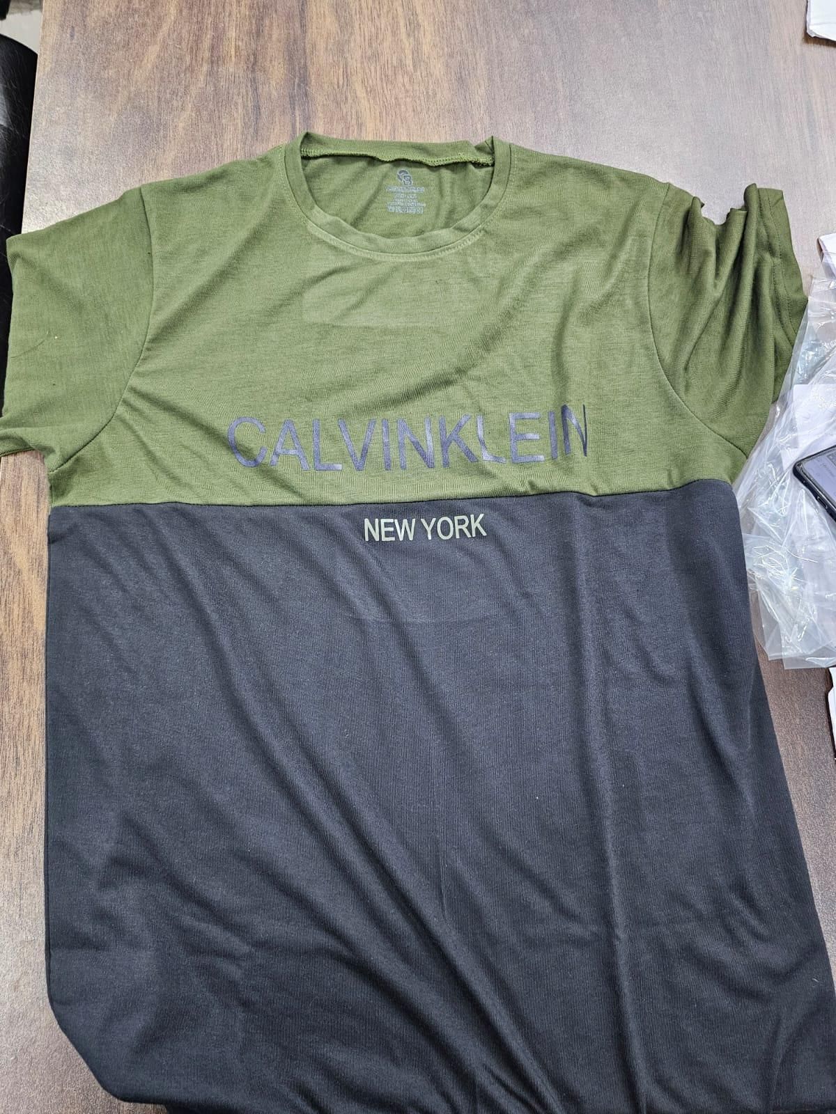 Mens CK round neck tshirt Olive Green