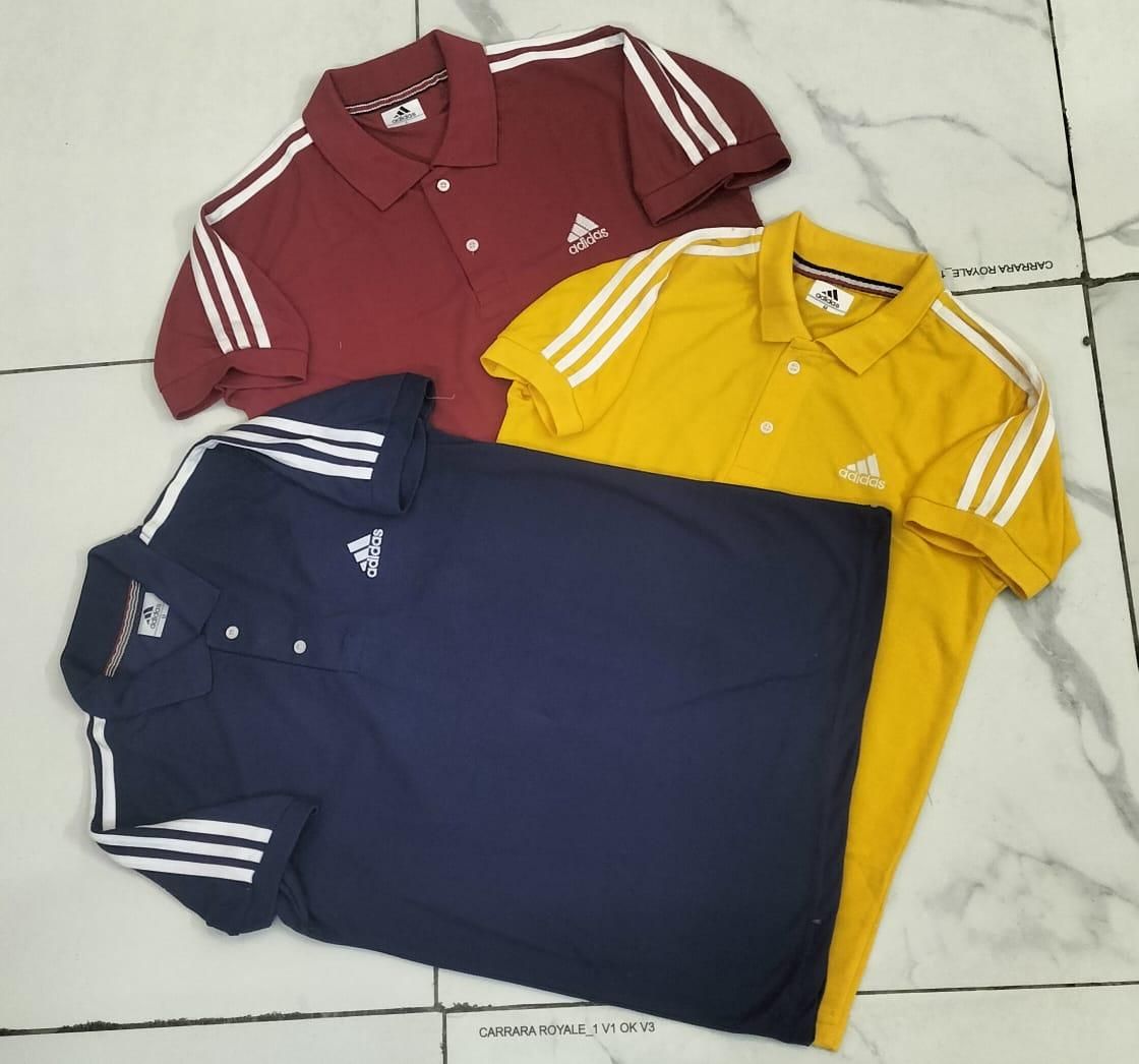 Mens Adidas Cotton Polo T-Shirt (Pack of 3)