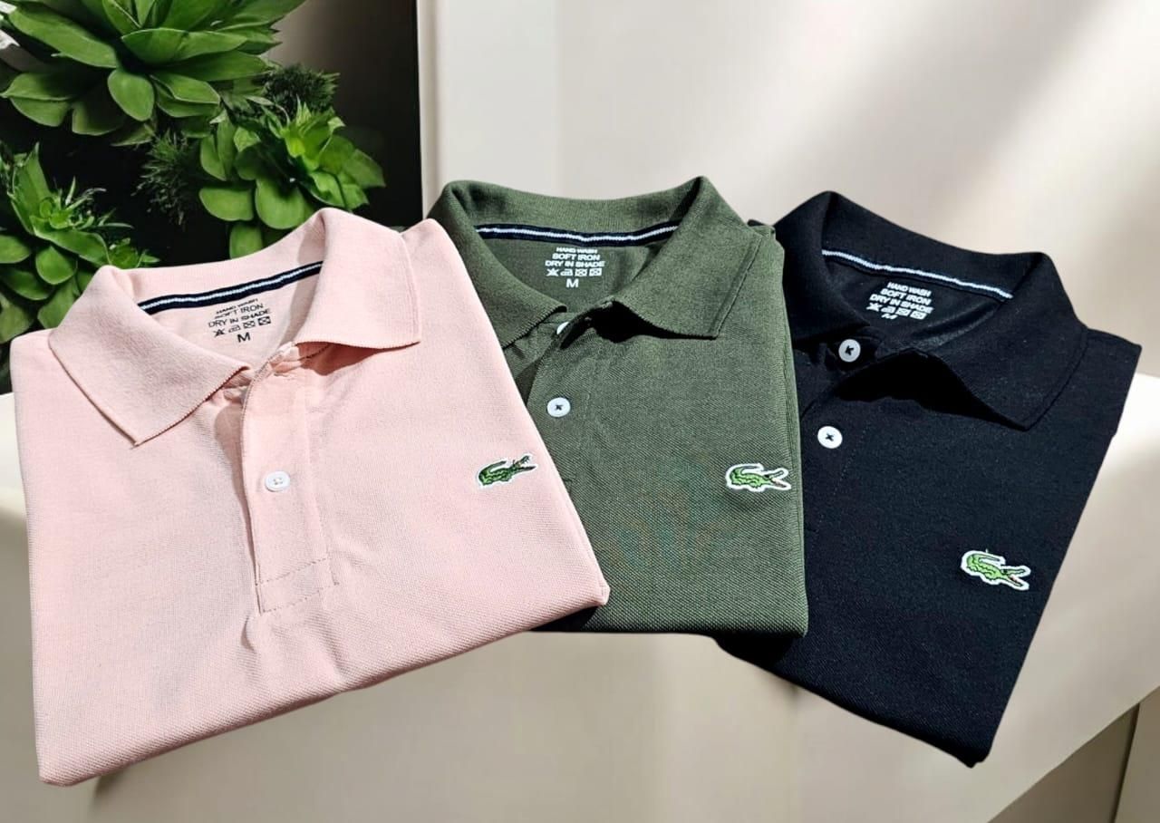 Lacoste Premium Polo T-shirts in Pack Of 3 Mens