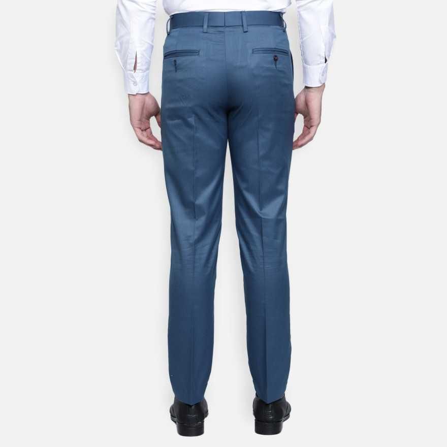 Lycra Trouser Regular Fit Mens Formal blue colour