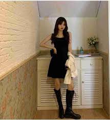 Woman's Black Germen Dress