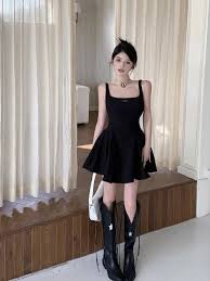 Woman's Black Germen Dress